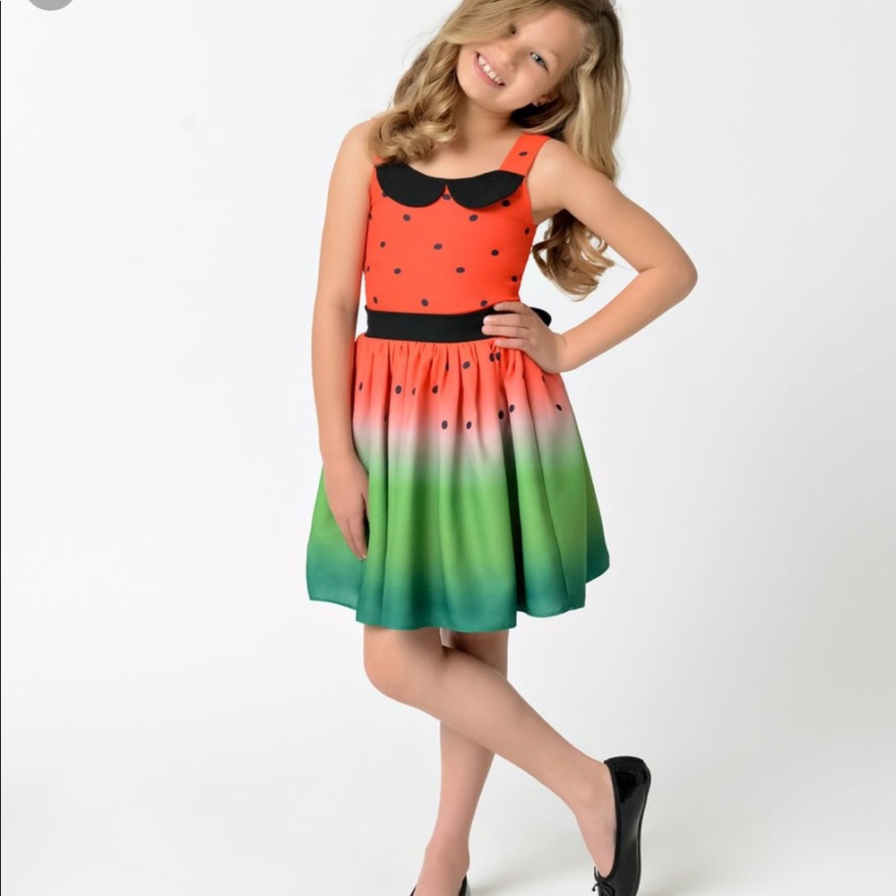 Unique Vintage Watermelon Dress